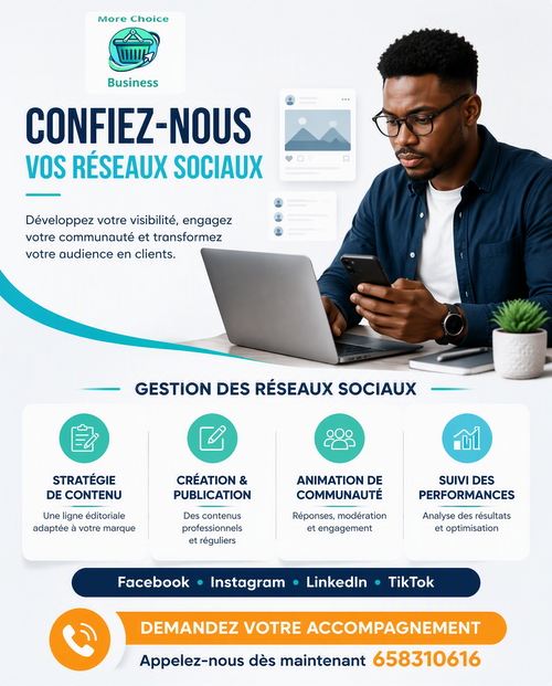 Gestion des Réseaux Sociaux - More Choice Business